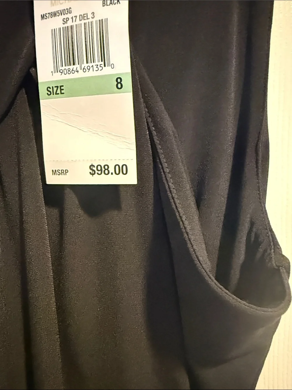 Michael Kors Black Sleeveless Maxi Dress with Twisted Front